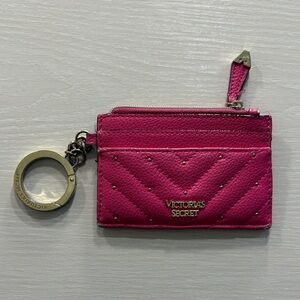 Victoria's Secret Fuchsia Card Holder with Key Ring